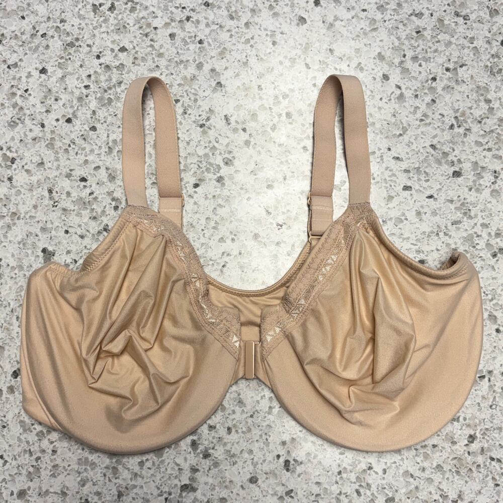 Wacoal Bra Womens 40-G Tan Nude 855313 Perfect Primer Front Close Underwire